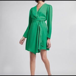 Express Green Wrap Dress